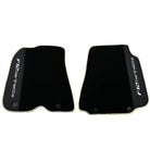 Black Floor Mats for Ferrari F12 Berlinetta (2012-2022) with Leather - AutoWin