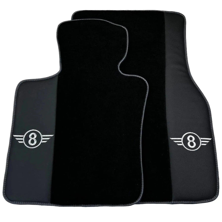 Black Floor Mats for Mini Cabrio R52 Convertible (2004-2009) with Gray Trim - AutoWin