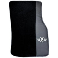 Black Floor Mats for Mini Cabrio R52 Convertible (2004-2009) with Gray Trim - AutoWin