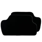Black Floor Mats for Mini Cabrio R52 Convertible (2004-2009) with Leather - AutoWin