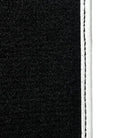 Black Floor Mats for Mini Cabrio R56 Convertible (2009-2016) with Leather | White Trim - AutoWin