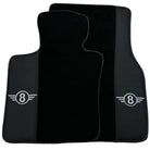 Black Floor Mats for Mini Clubman R55 (2007-2015) with Leather - AutoWin