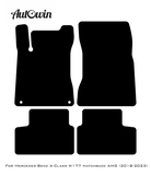 Black Leather Floor Mats For Mercedes Benz A-Class W177 Hatchback AMG (2018-2023) | ER56 Design - AutoWin