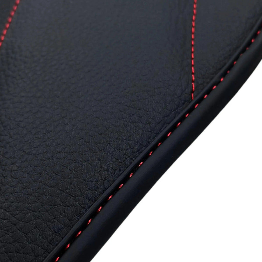 Black Leather Floor Mats For Mercedes Benz CLS-Class C218 Coupe Facelift (2014-2018) | ER56 Design - AutoWin