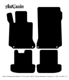 Black Leather Floor Mats For Mercedes Benz E-Class A207 Convertible Facelift (2013-2017) | ER56 Design - AutoWin