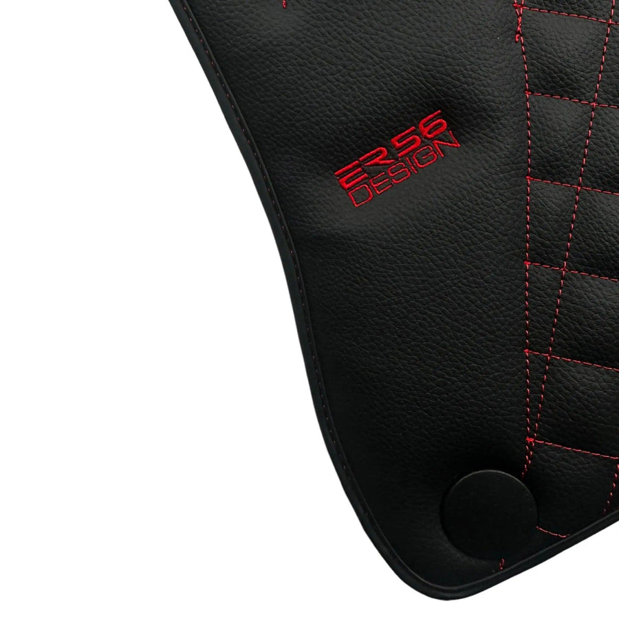 Black Leather Floor Mats For Mercedes Benz E-Class S212 Estate (2009-2013) | ER56 Design - AutoWin