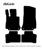 Black Leather Floor Mats For Mercedes Benz GLC-Class X253 SUV (2019-2023) Hybrid | ER56 Design - AutoWin