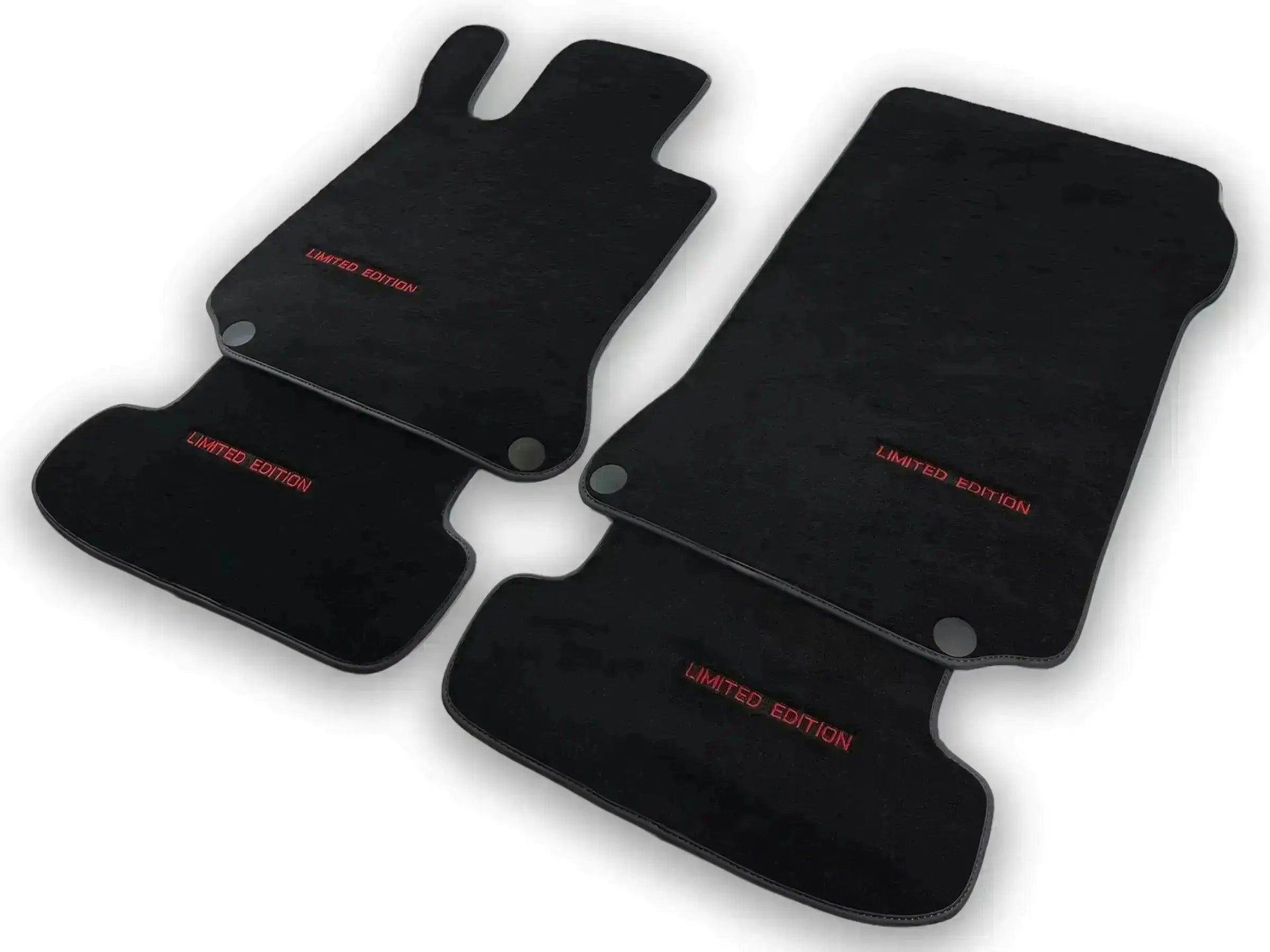 Black Leather Floor Mats For Mercedes Benz GLE-Class V167 Allrounder - 5 Seats (2019-2023) | ER56 Design - AutoWin