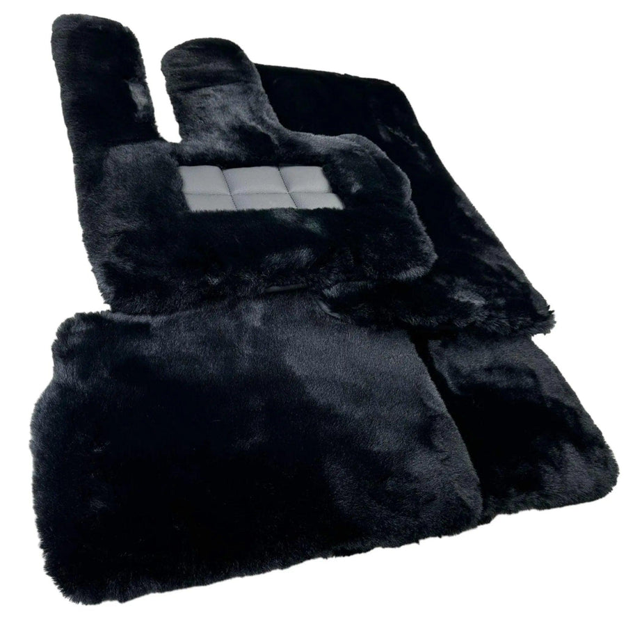 Black Sheepskin Floor Mats For Mercedes Benz A-Class W177 Sedan (2019-2023) | ER56 Design - AutoWin