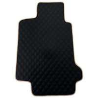 Black Stitched Leather Floor Mats for Maserati GranTurismo S (2008-2012) | Beige Trim - AutoWin