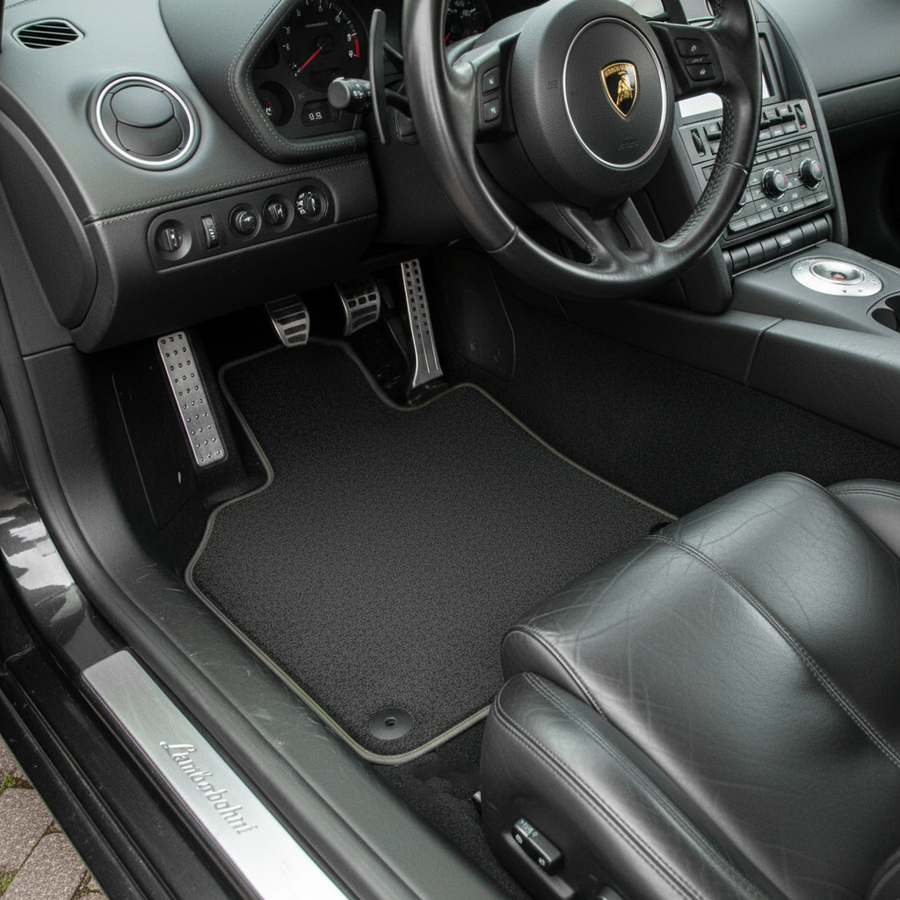 Custom Black Floor Mats for Lamborghini Gallardo