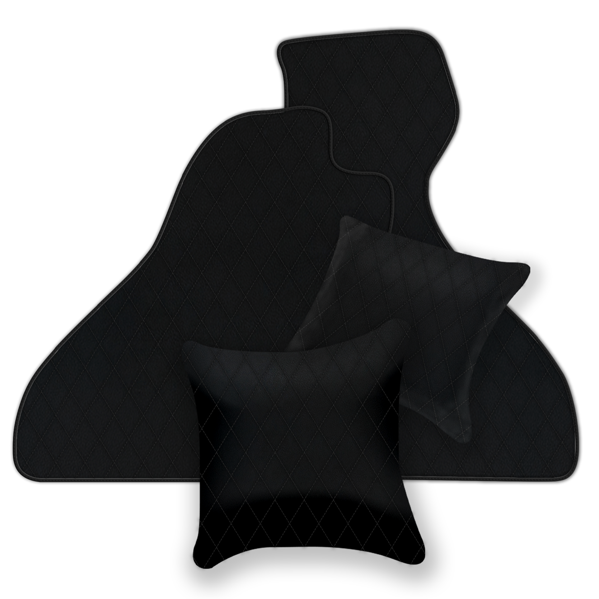 Premium Black Leather Floor Mats for Ferrari 328 GTS (1985-1989)