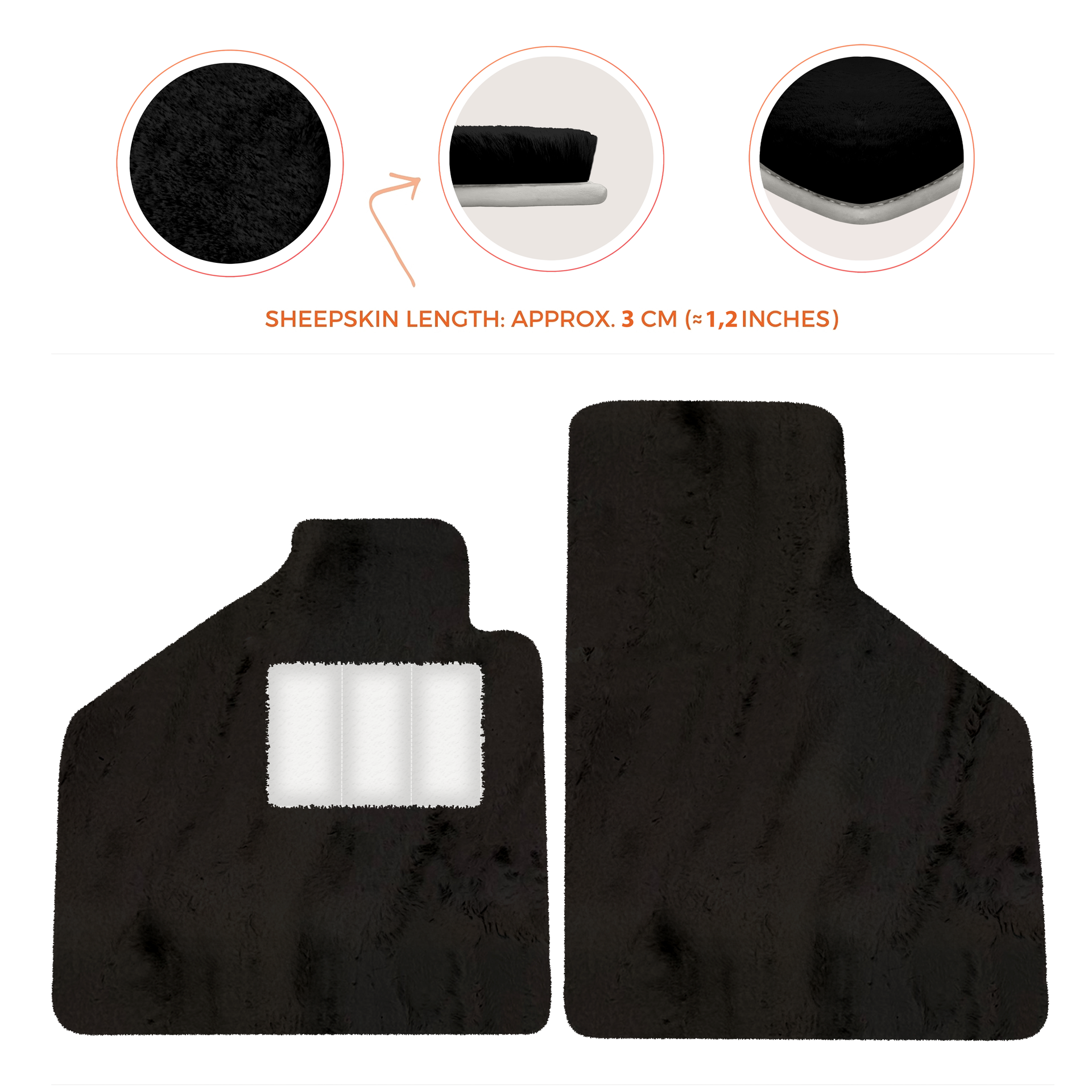 Premium Sheepskin Floor Mats for Lamborghini Aventador (2012-2022)