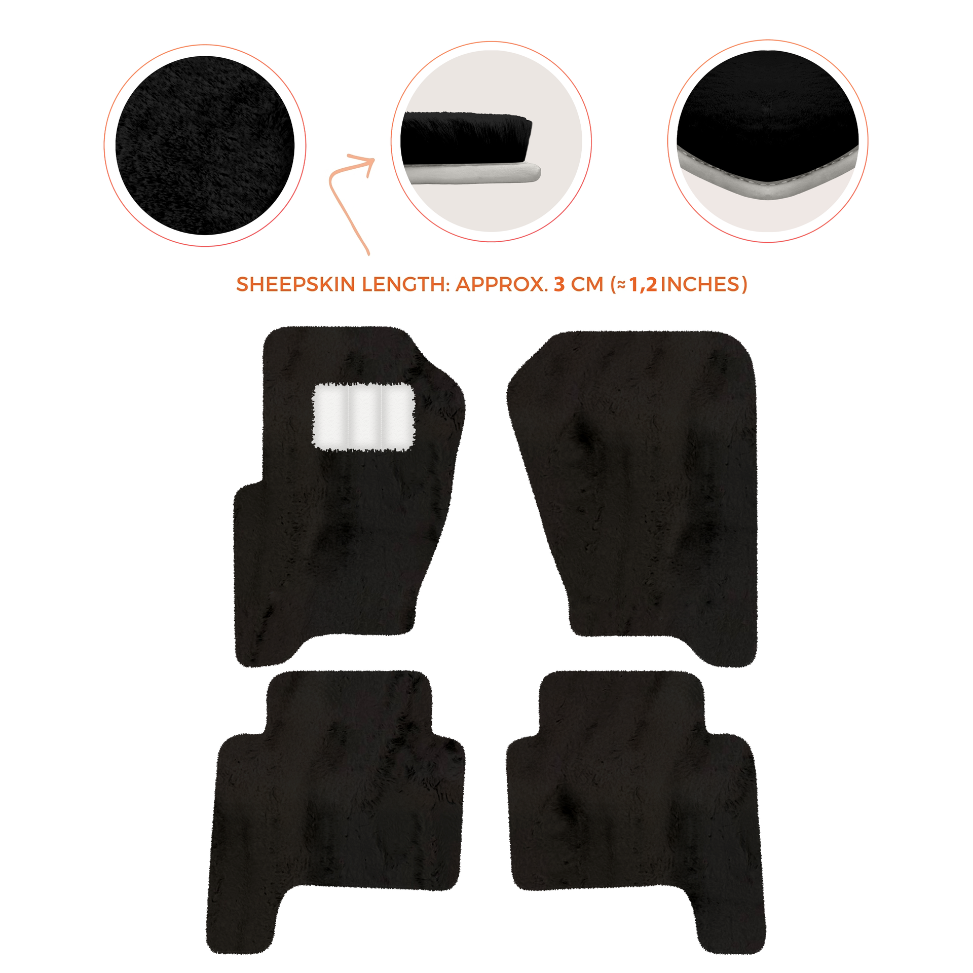 Luxury Sheepskin Floor Mats for Land Rover Discovery (2017-2026)