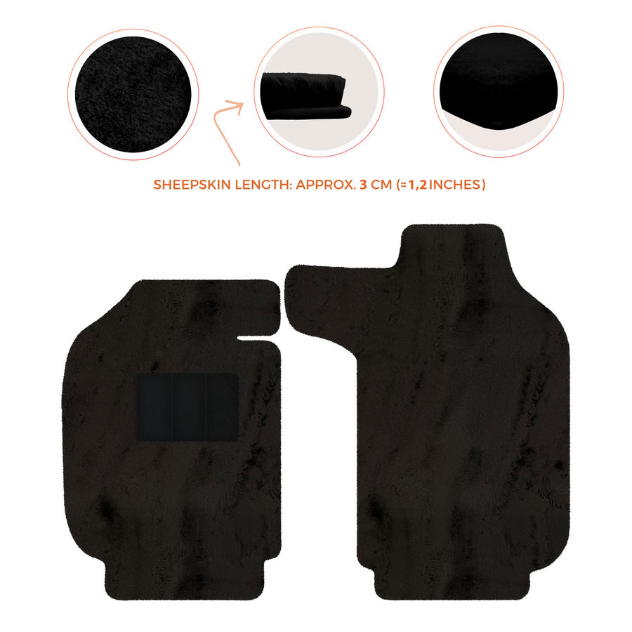 Luxury Sheepskin Floor Mats for Porsche 911 - 992 (2019-2026)