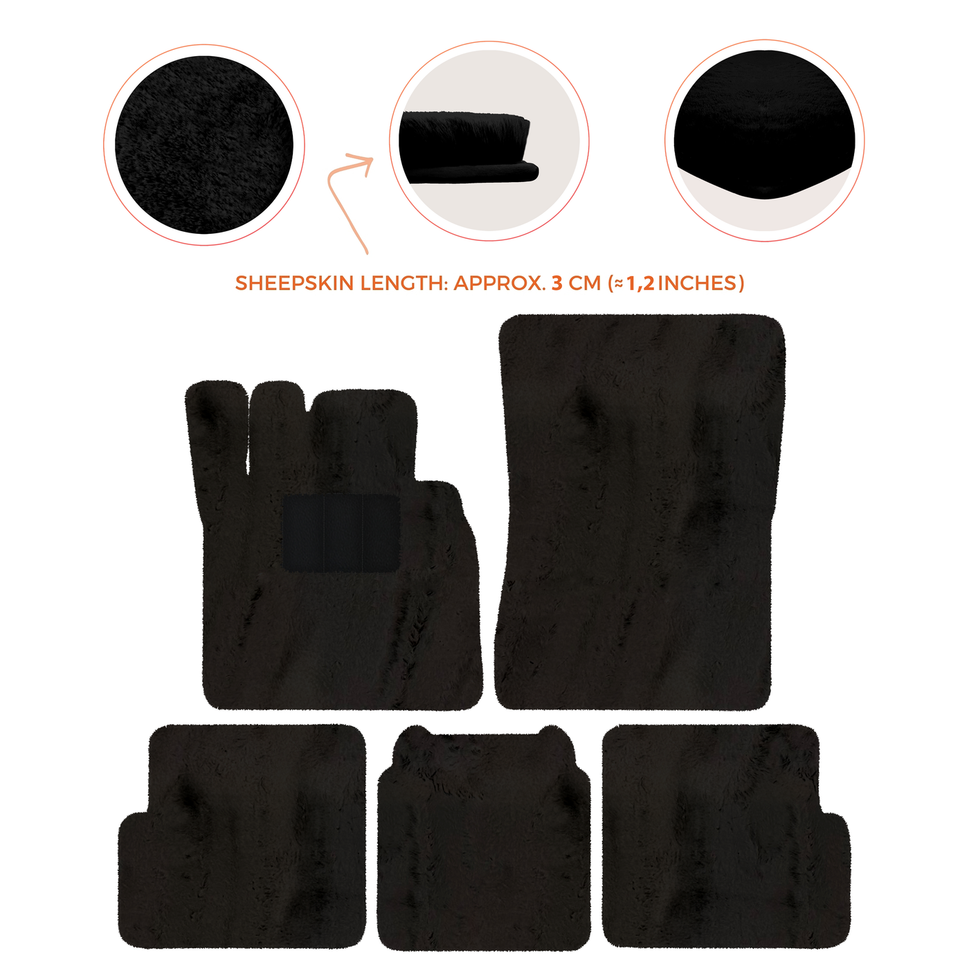 Premium Sheepskin Floor Mats for Ferrari 296 GTS (2022-2025)