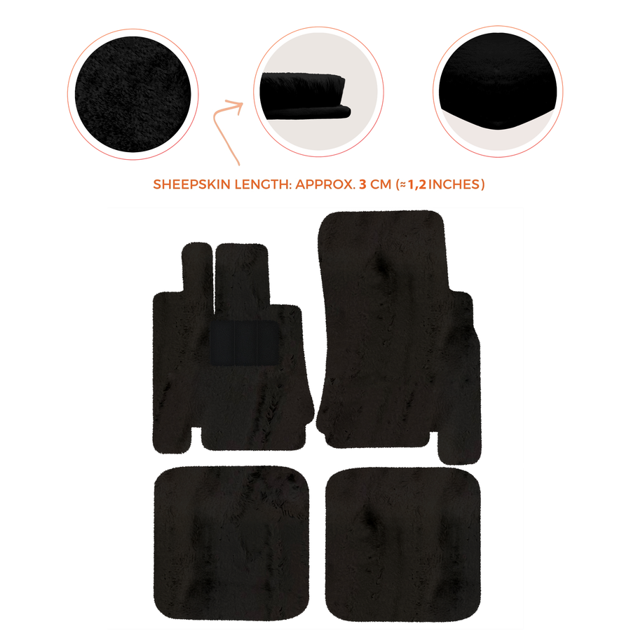 Premium Sheepskin Floor Mats for Mercedes-Benz G-Class W463 2008-2018