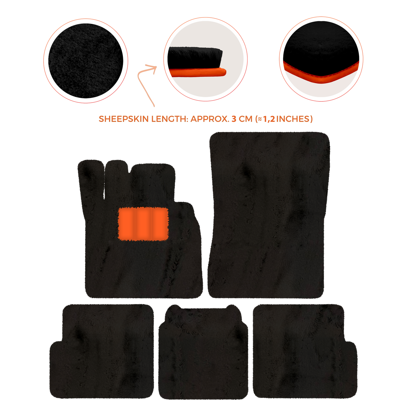 Premium Sheepskin Floor Mats for Ferrari 296 GTS (2022-2025)