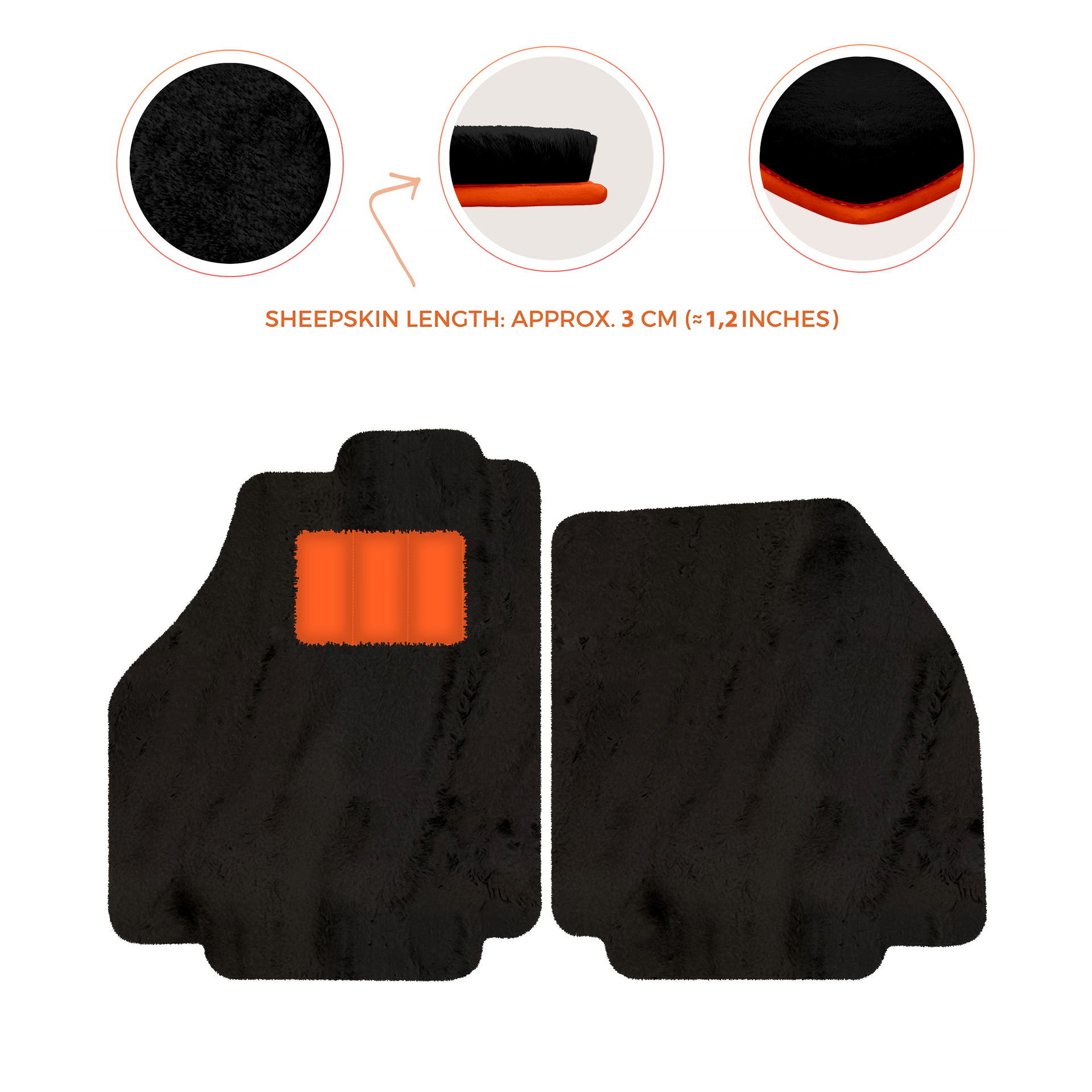 Premium Sheepskin Floor Mats for Ferrari 488 Spider (2016-2022)