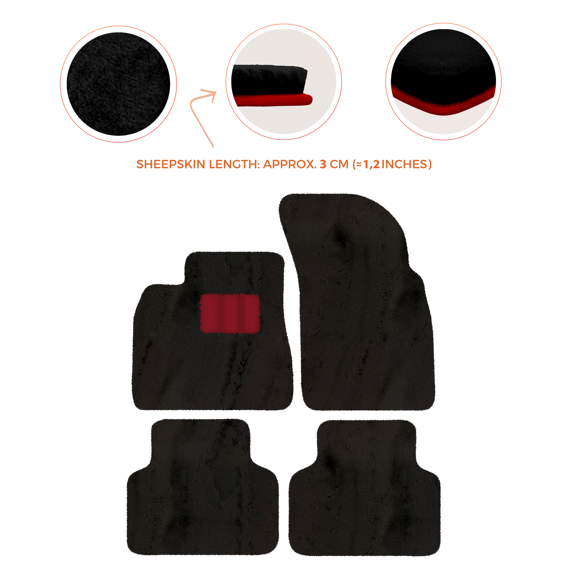 Premium Luxury Sheepskin Floor Mats for Bentley Bentayga 2015-2023