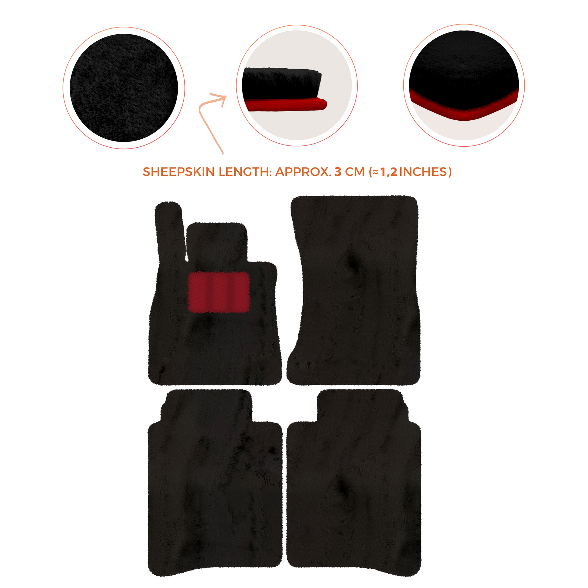 Luxury Sheepskin Floor Mats for Mercedes-Benz S-Class X222 | 2015-2021