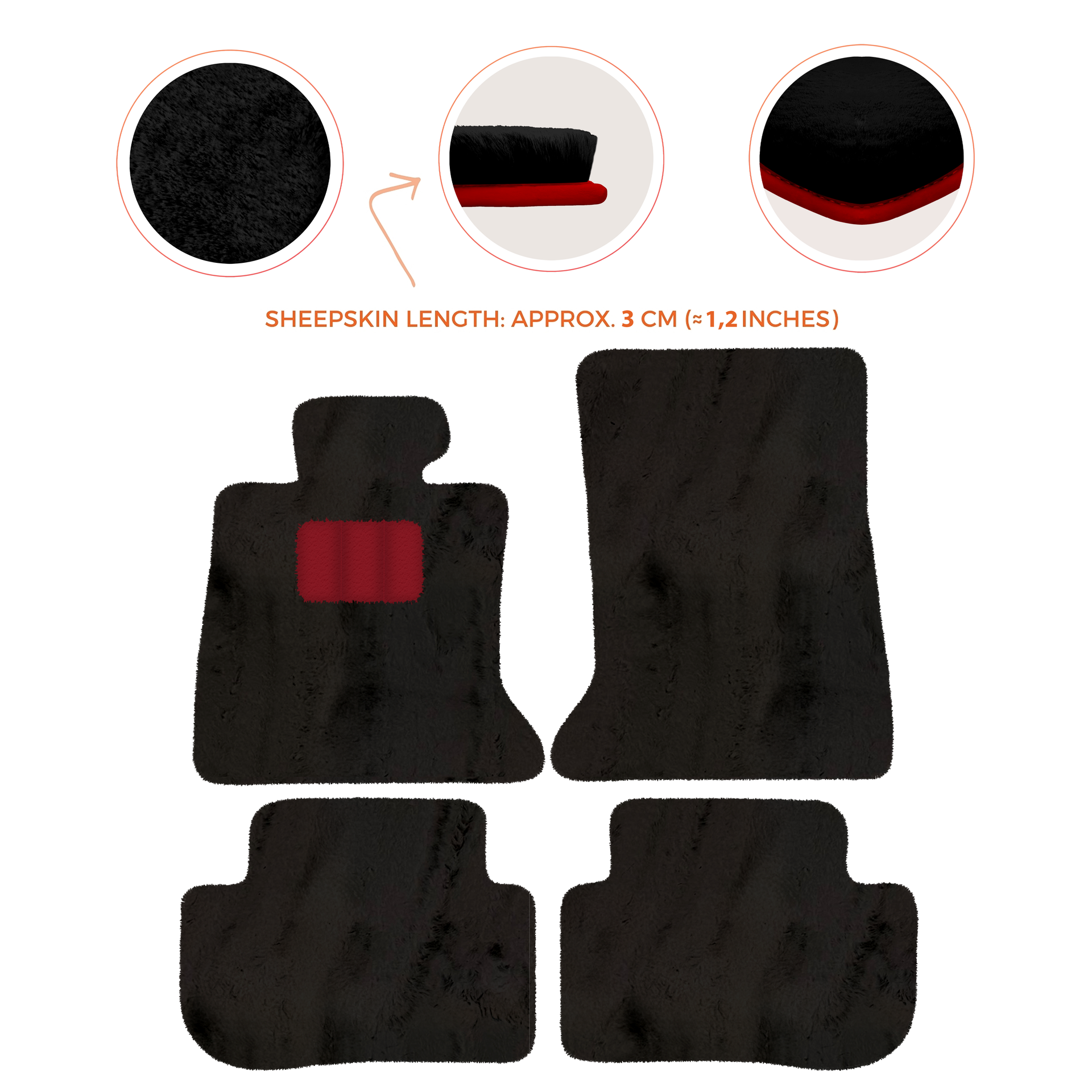 Premium Sheepskin Floor Mats for Rolls-Royce Ghost Series I RR2