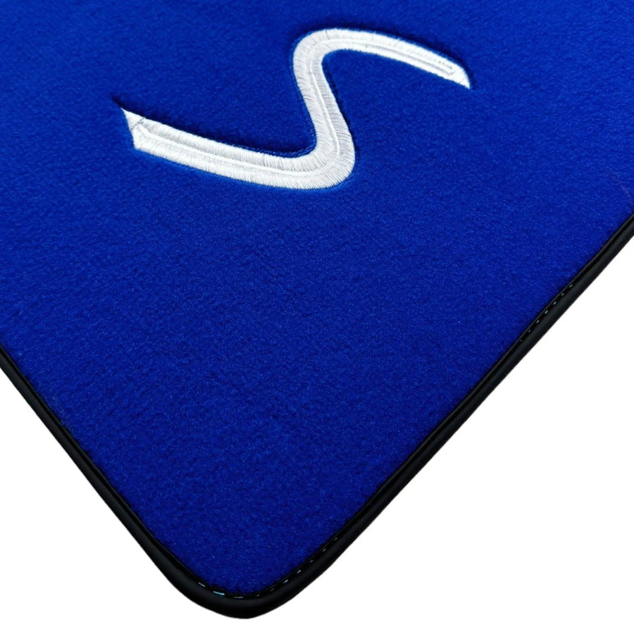 Blue Floor Mats for Mini Cabrio F57 Convertible (2016-2023) - AutoWin