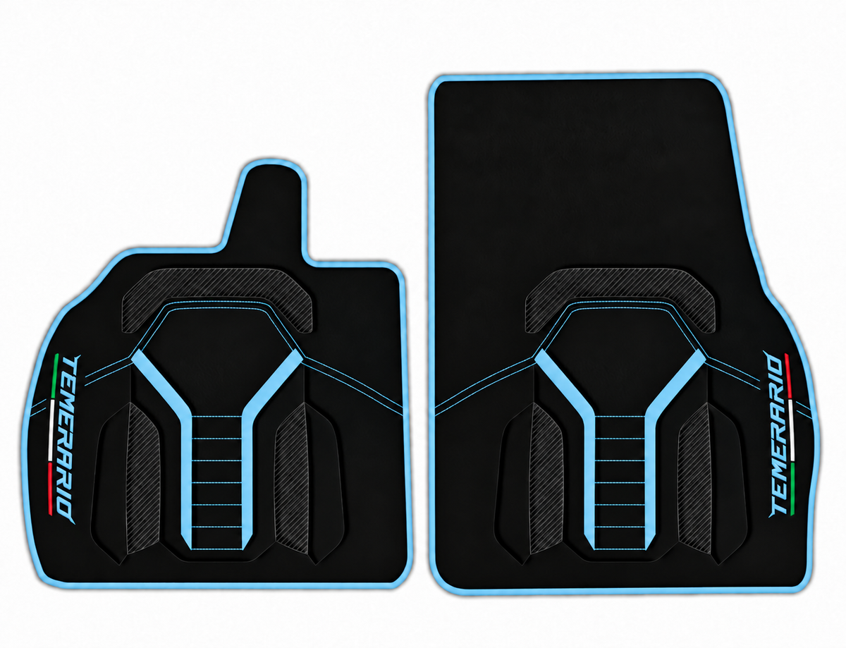 Black Leather Floor Mats for Lamborghini Temerario (2025-2027)