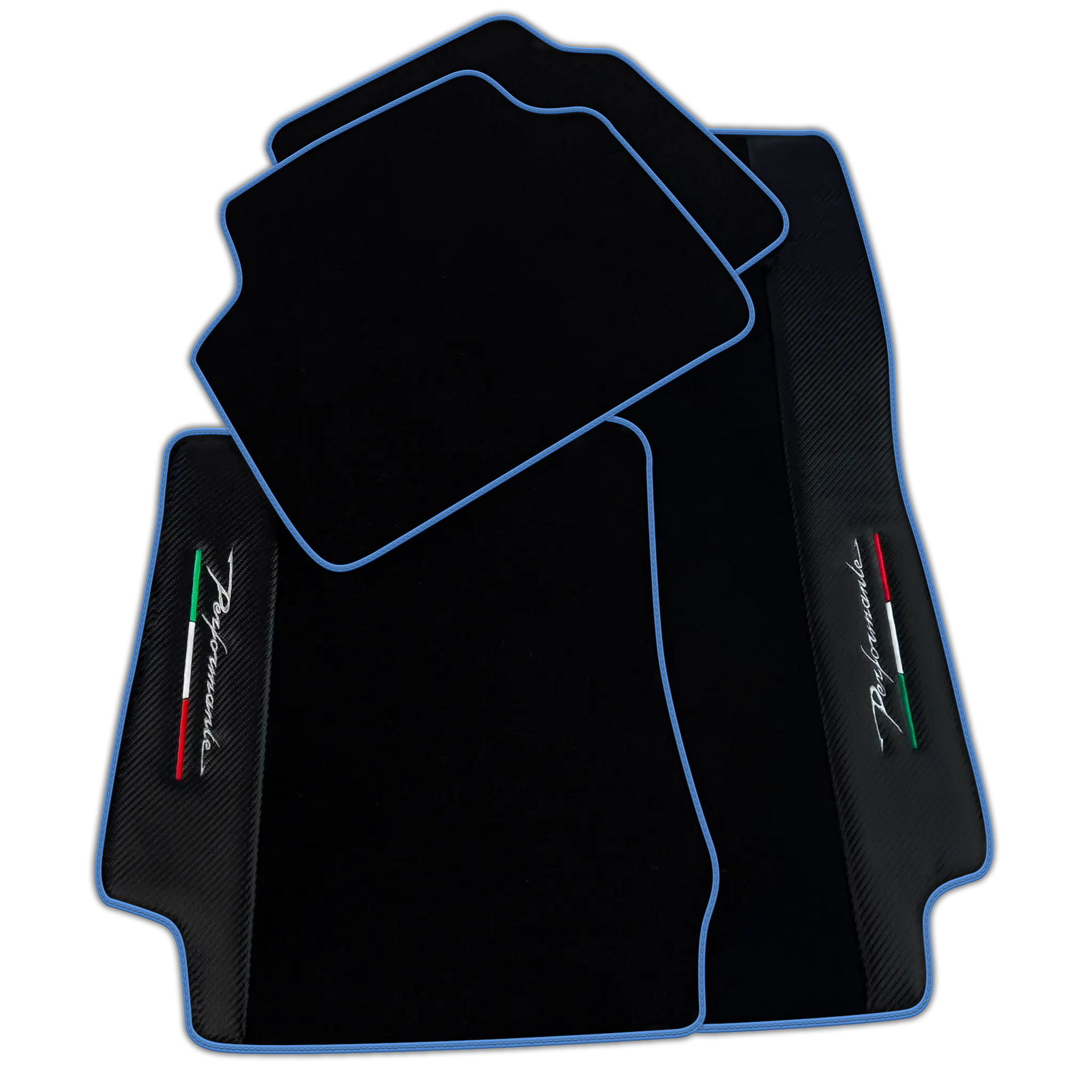 Carbon Fiber Black Floor Mats for Alfa Romeo Giulia (2016-2024) All Wheel Drive | Performante