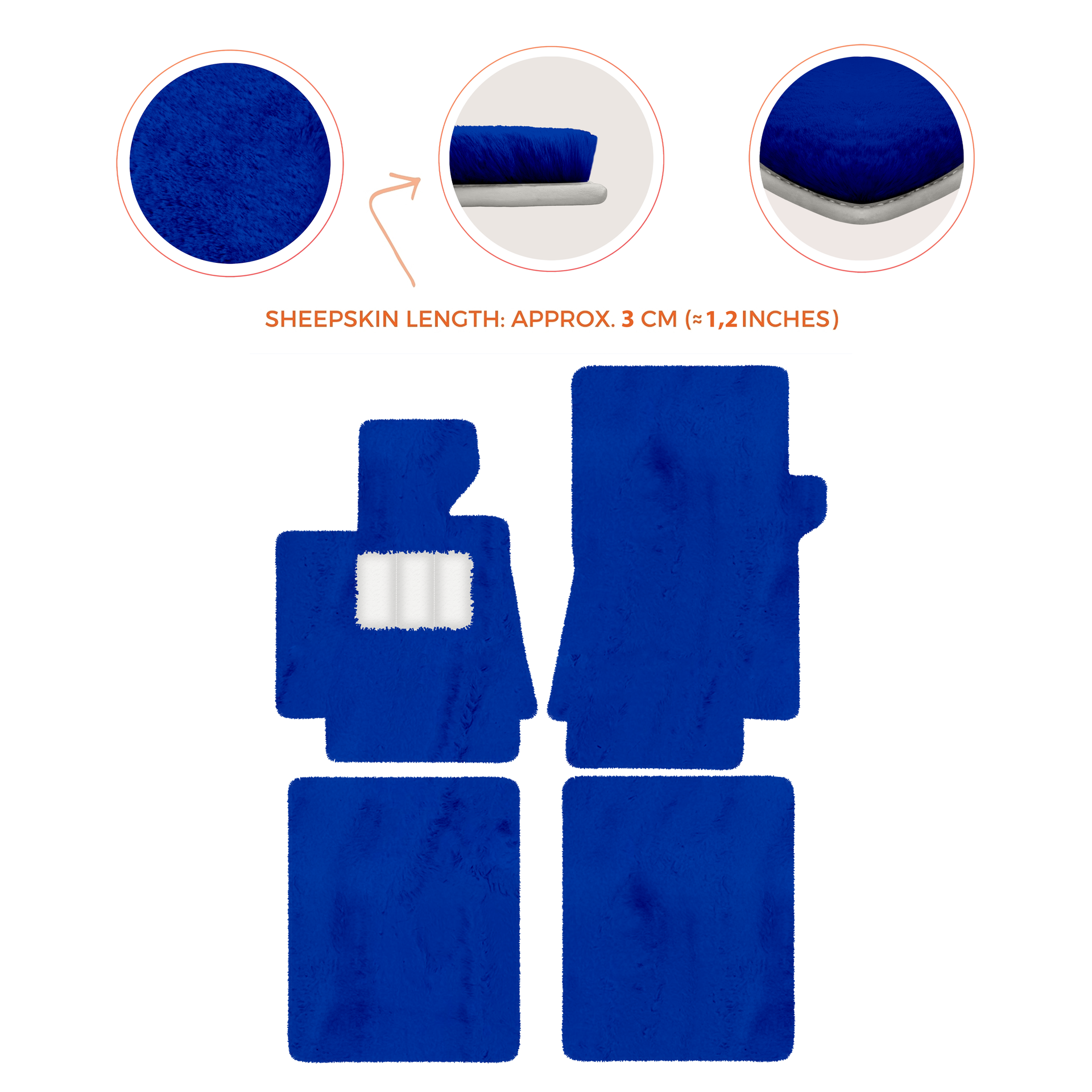 Luxurious Premium Sheepskin Floor Mats for Bentley Arnage (1998-2009)