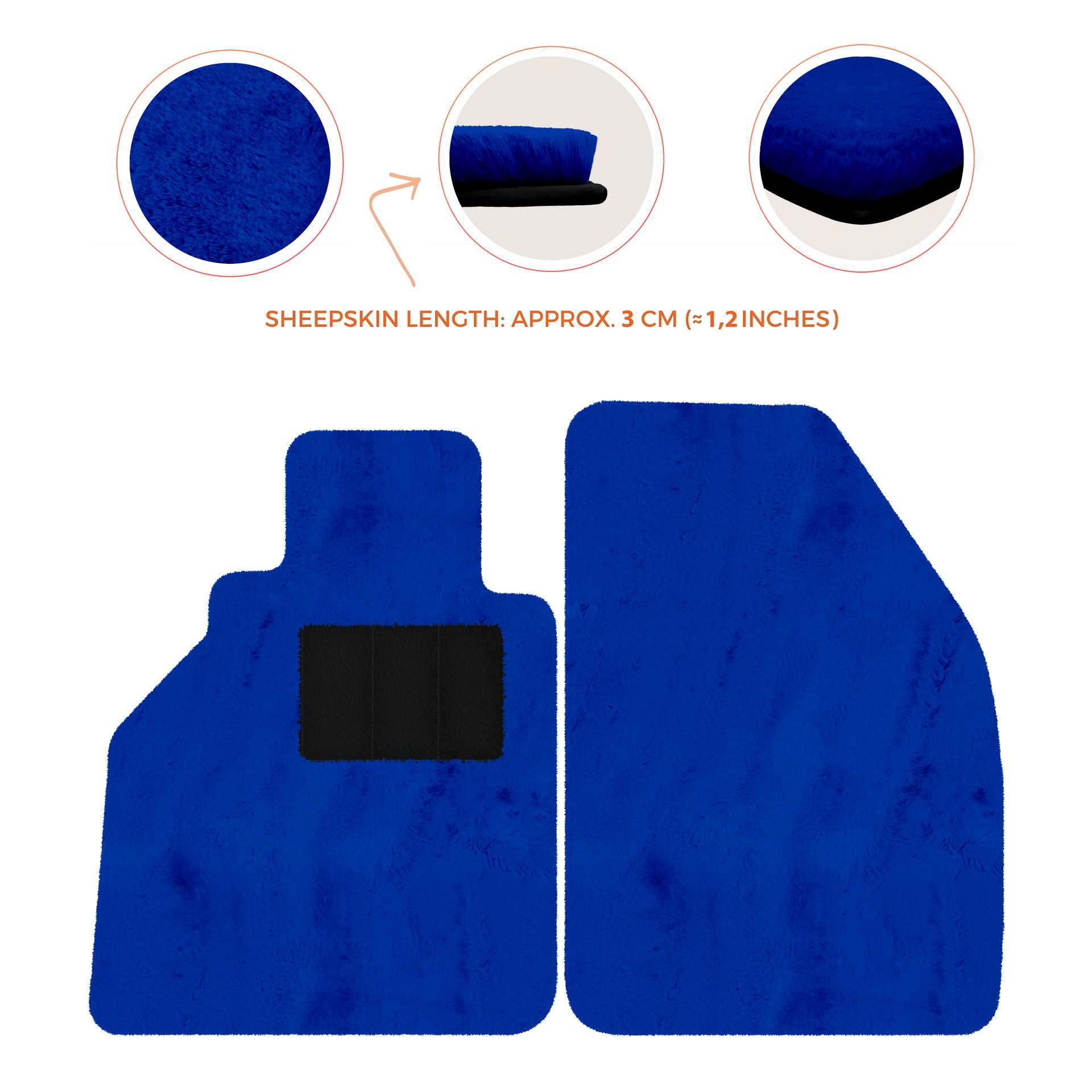 Dark Blue Floor Mats for Porsche 986 Boxster (1996-2004) - AutoWin