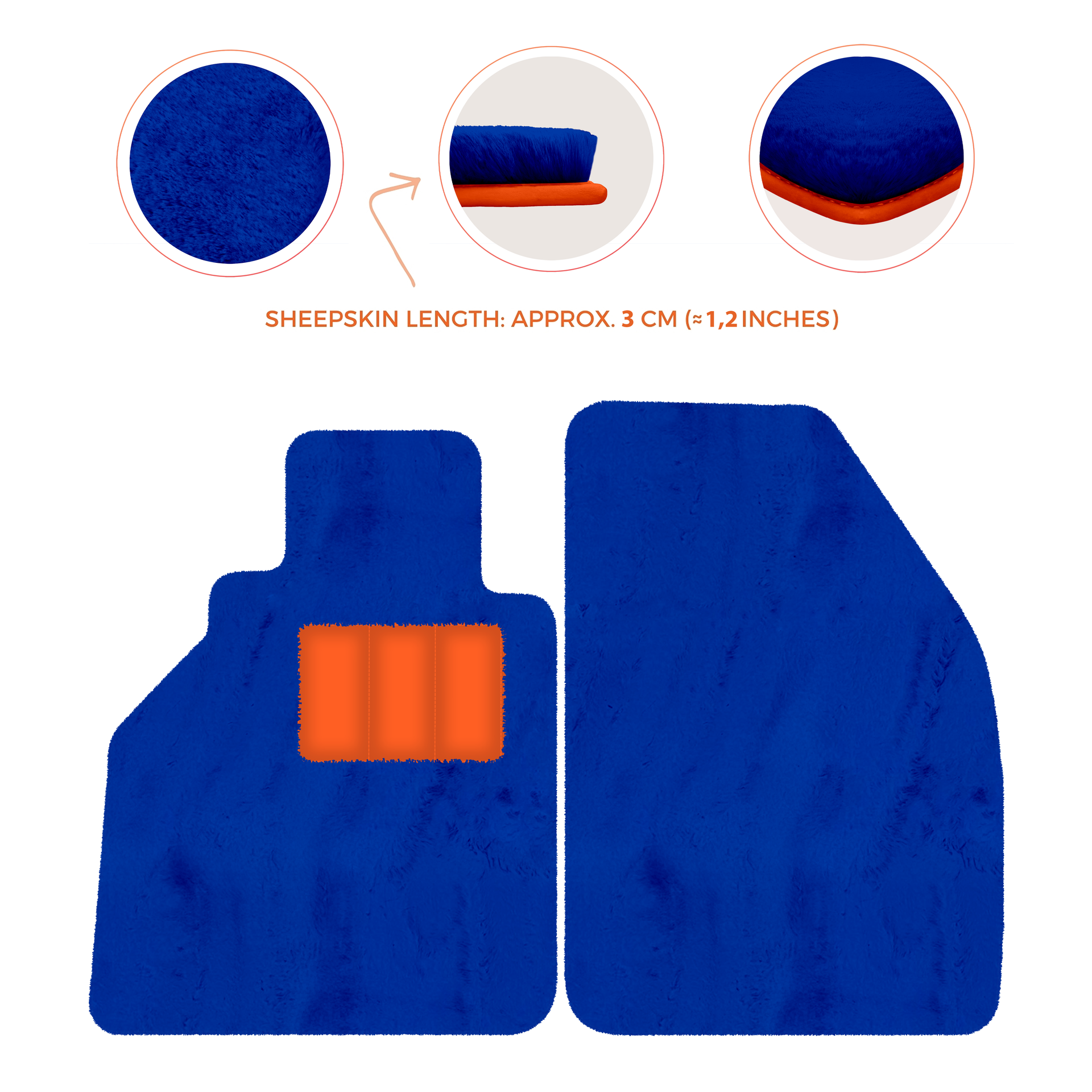 Dark Blue Floor Mats for Porsche 986 Boxster (1996-2004) - AutoWin