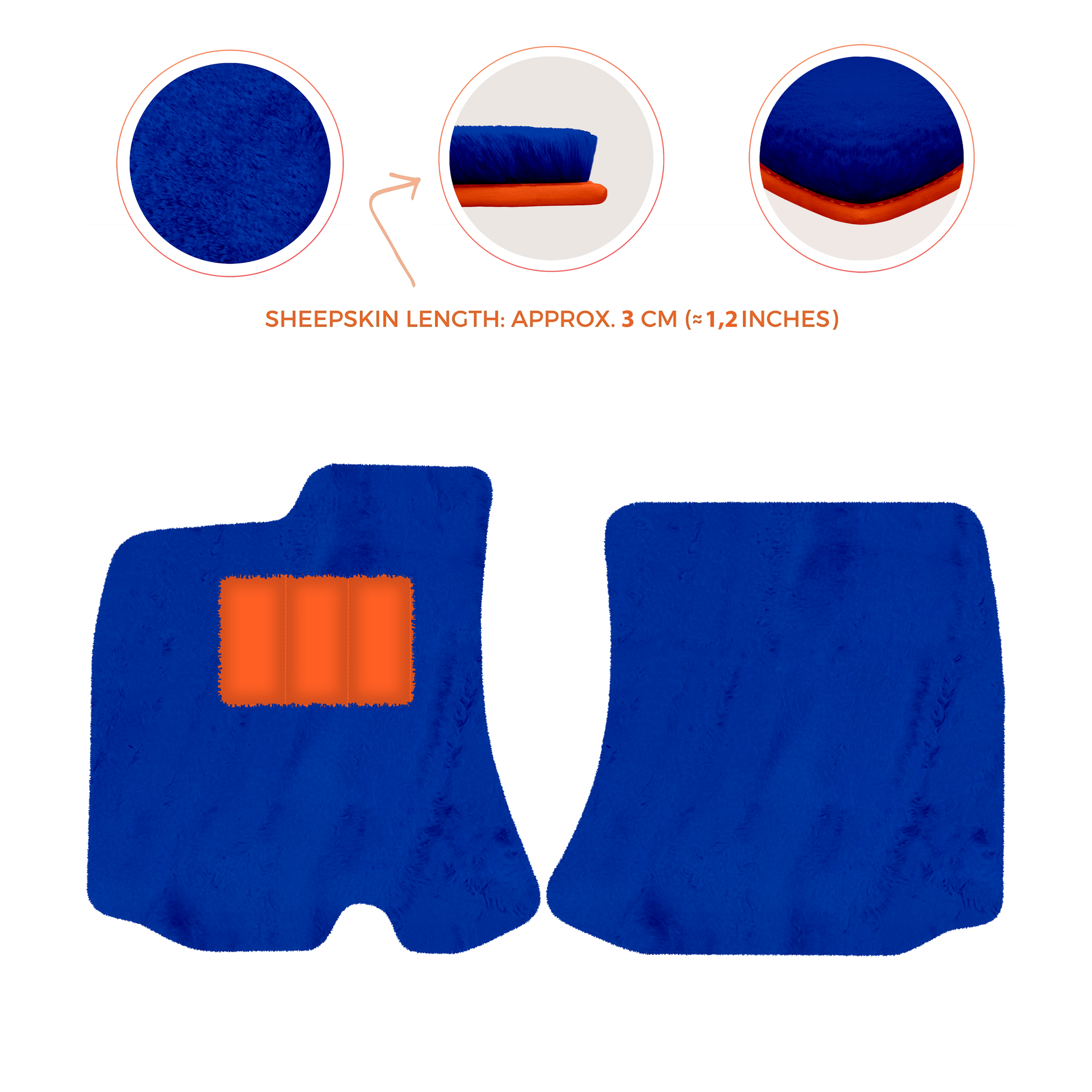 Premium Sheepskin Floor Mats for Bentley Arnage RL (1998-2009)