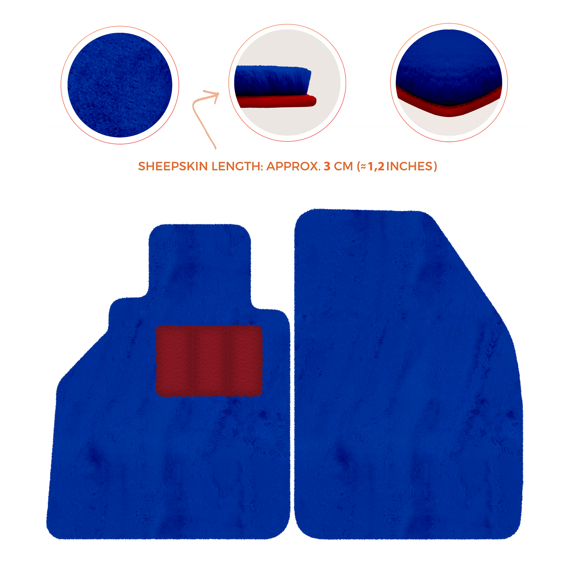 Dark Blue Floor Mats for Porsche 986 Boxster (1996-2004) - AutoWin