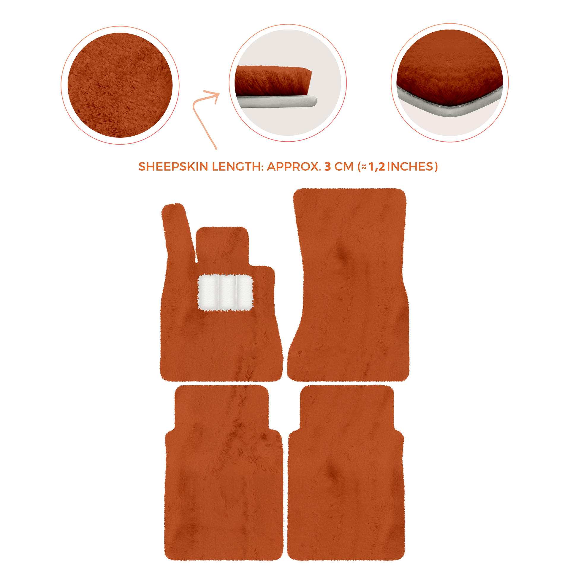 Luxury Sheepskin Floor Mats for Mercedes-Benz G-Class W463 (2018-2023)