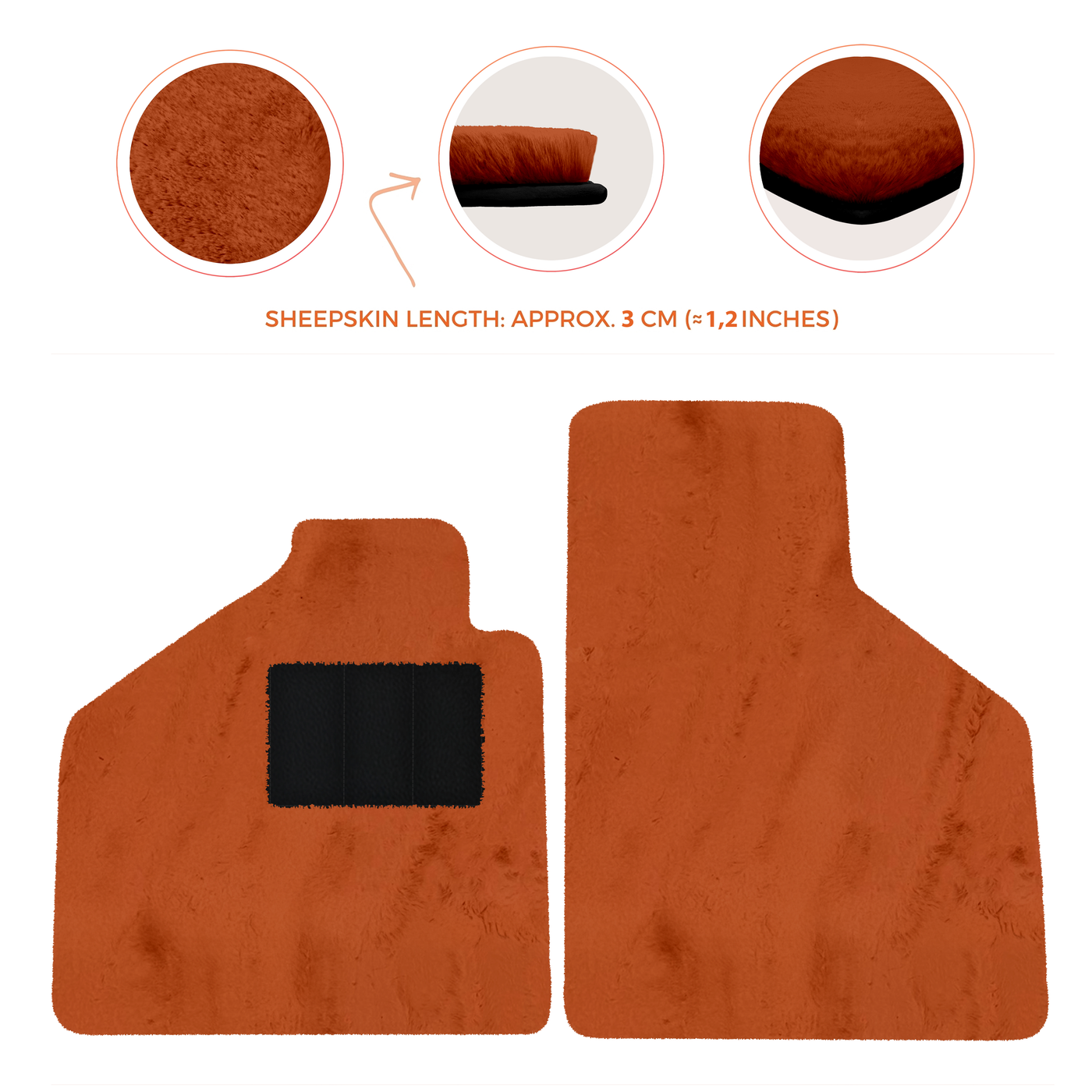 Premium Sheepskin Floor Mats for Lamborghini Aventador (2012-2022)