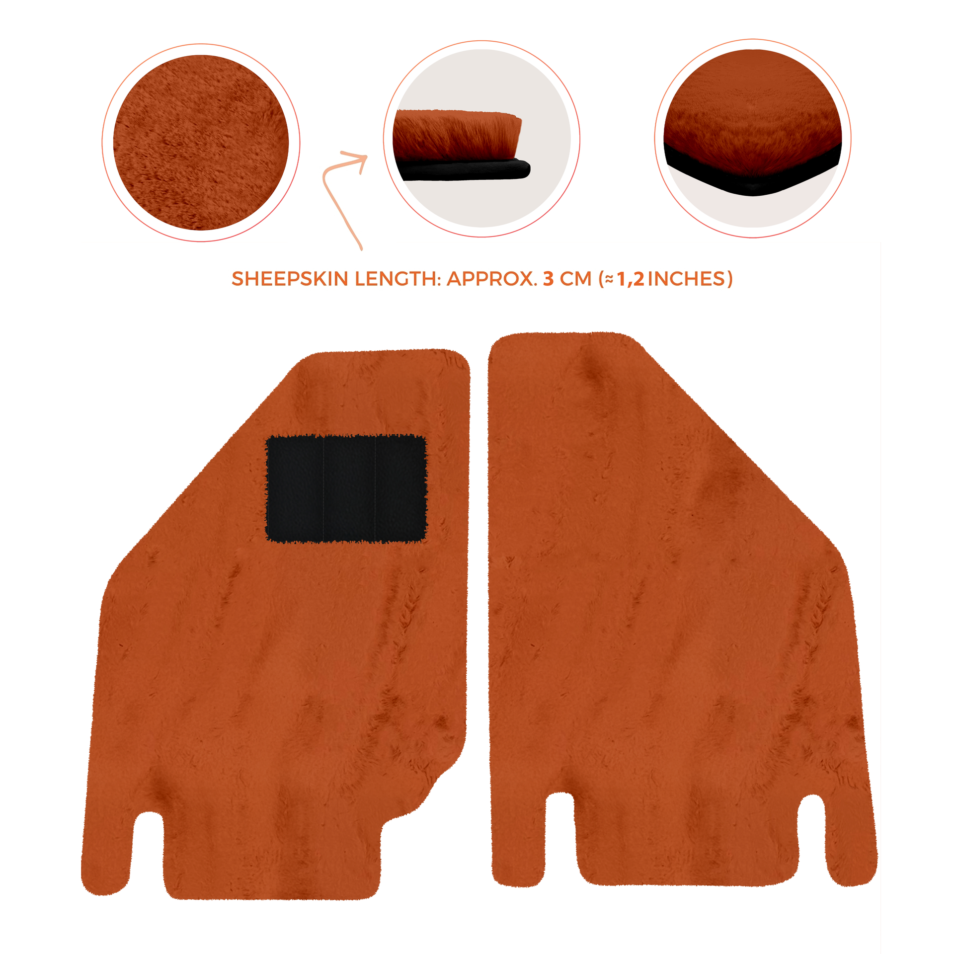 Premium Sheepskin Floor Mats for Ferrari Purosangue (2023-2024)