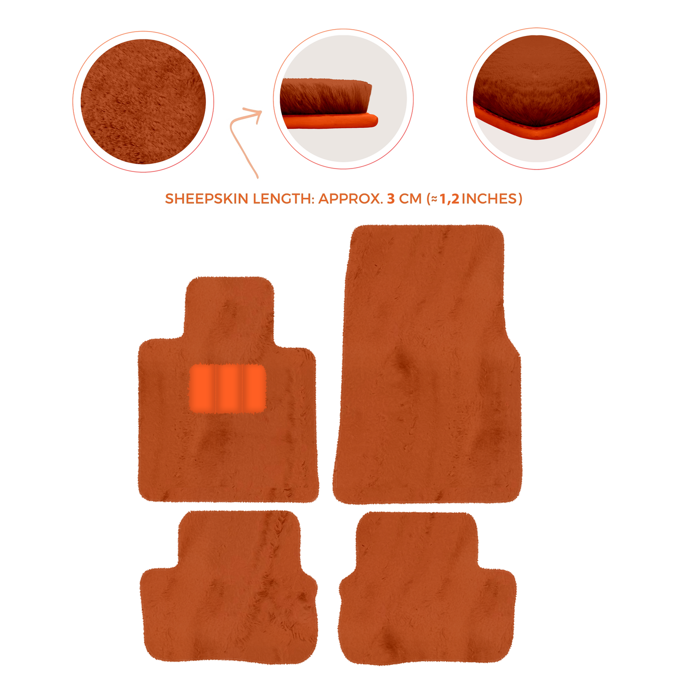 Premium Sheepskin Floor Mats for Rolls-Royce Cullinan (2018-2025)