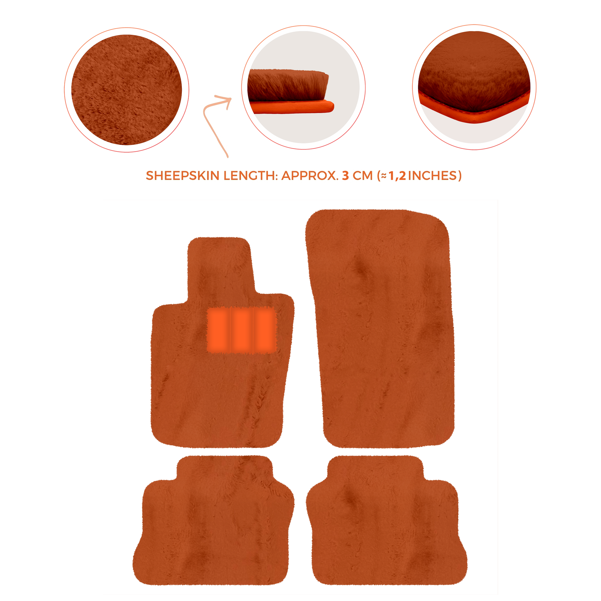 Luxurious Sheepskin Floor Mats for Porsche Panamera (2009-2016)