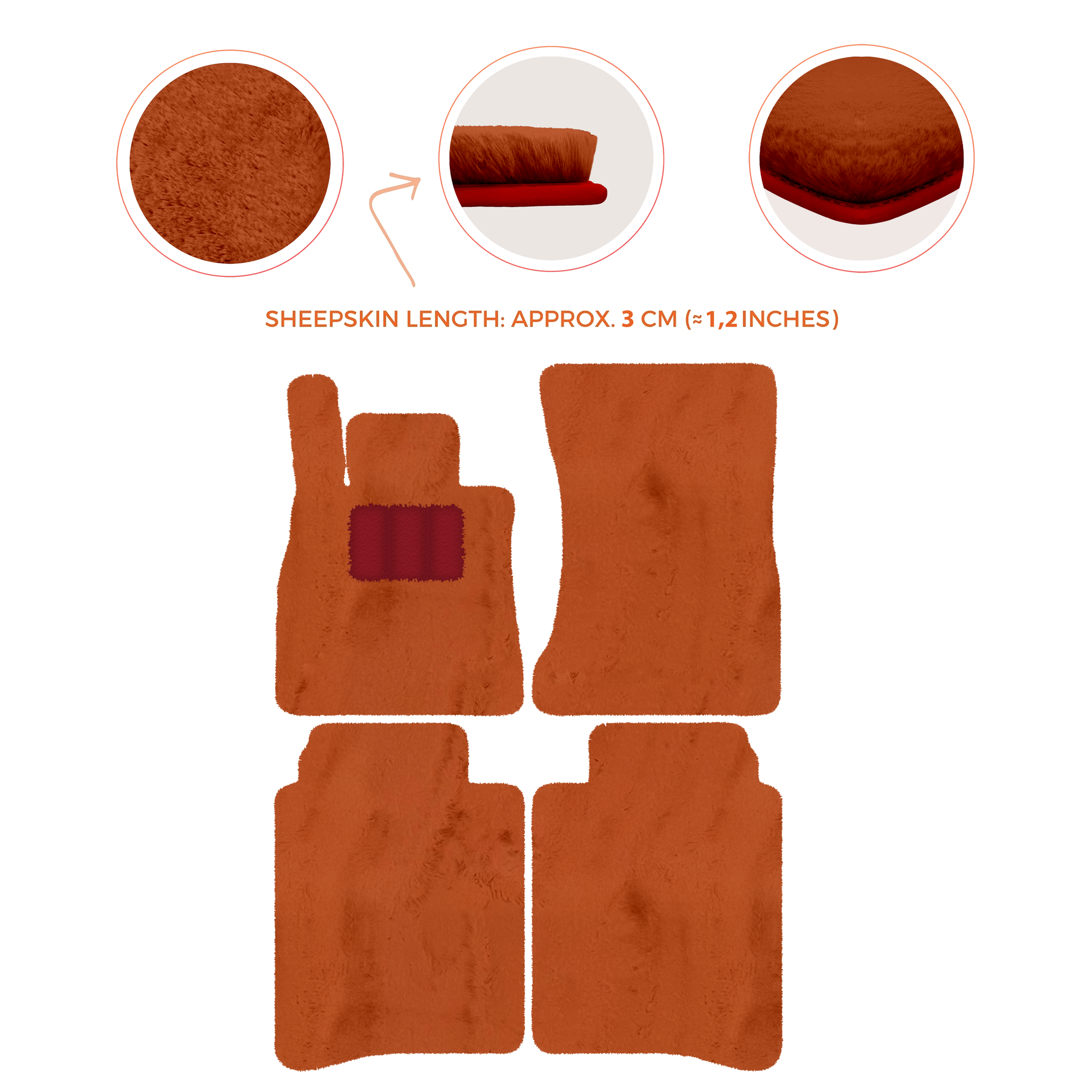 Luxury Sheepskin Floor Mats for Mercedes-Benz S-Class X222 | 2015-2021