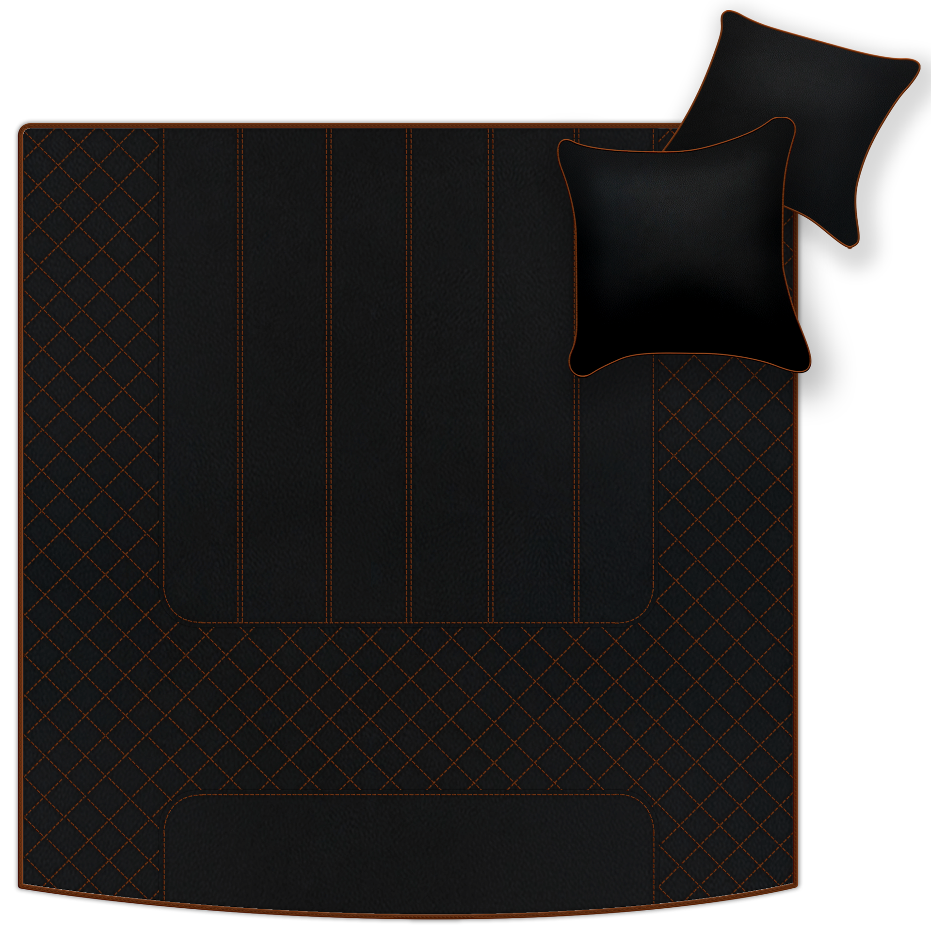 Customizable Leather Floor Mats with Double Diamond Pattern for Bentley Flying Spur (2019-2023) - AutoWin