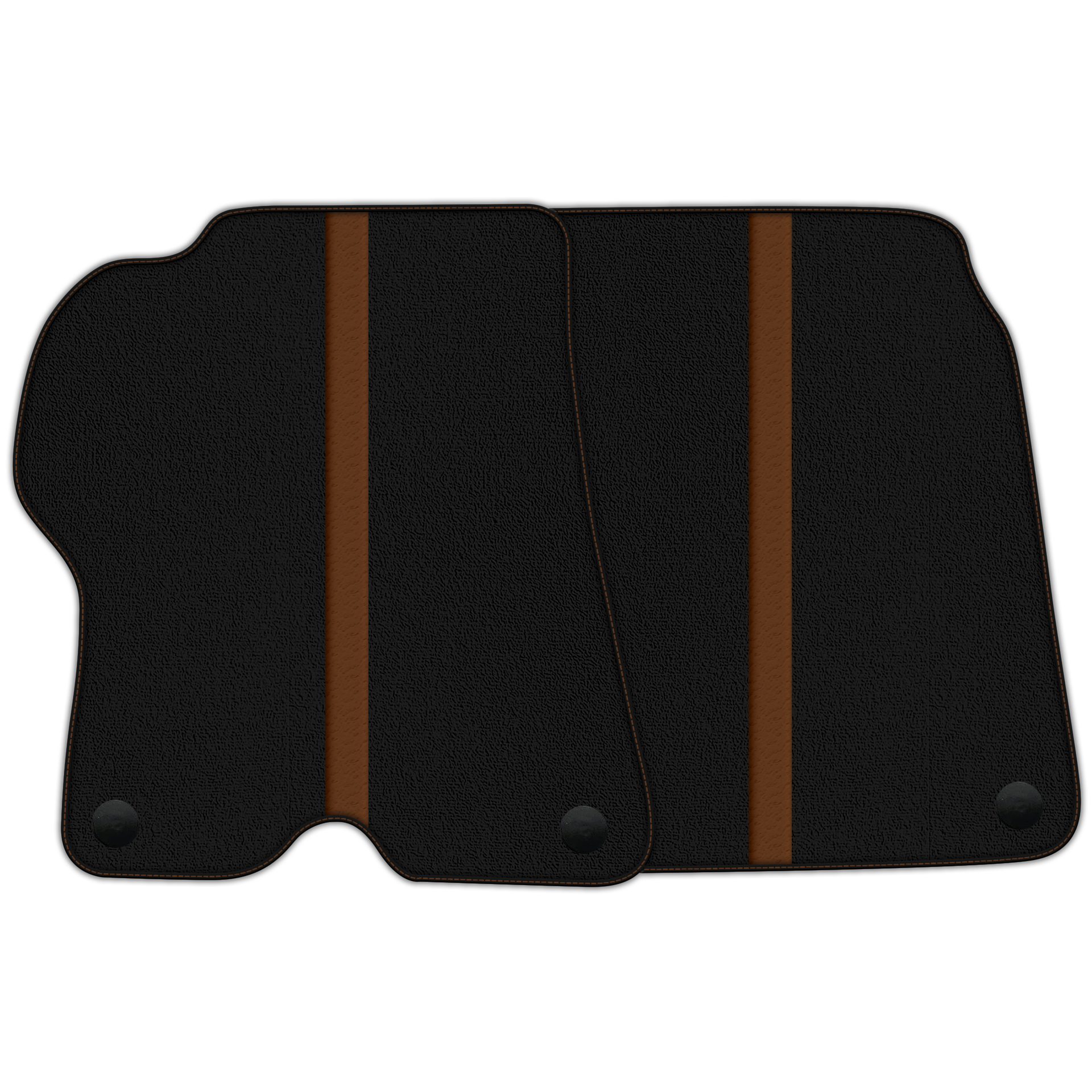 Custom Black Leather Line Floor Mats for Ferrari California 2008-2014