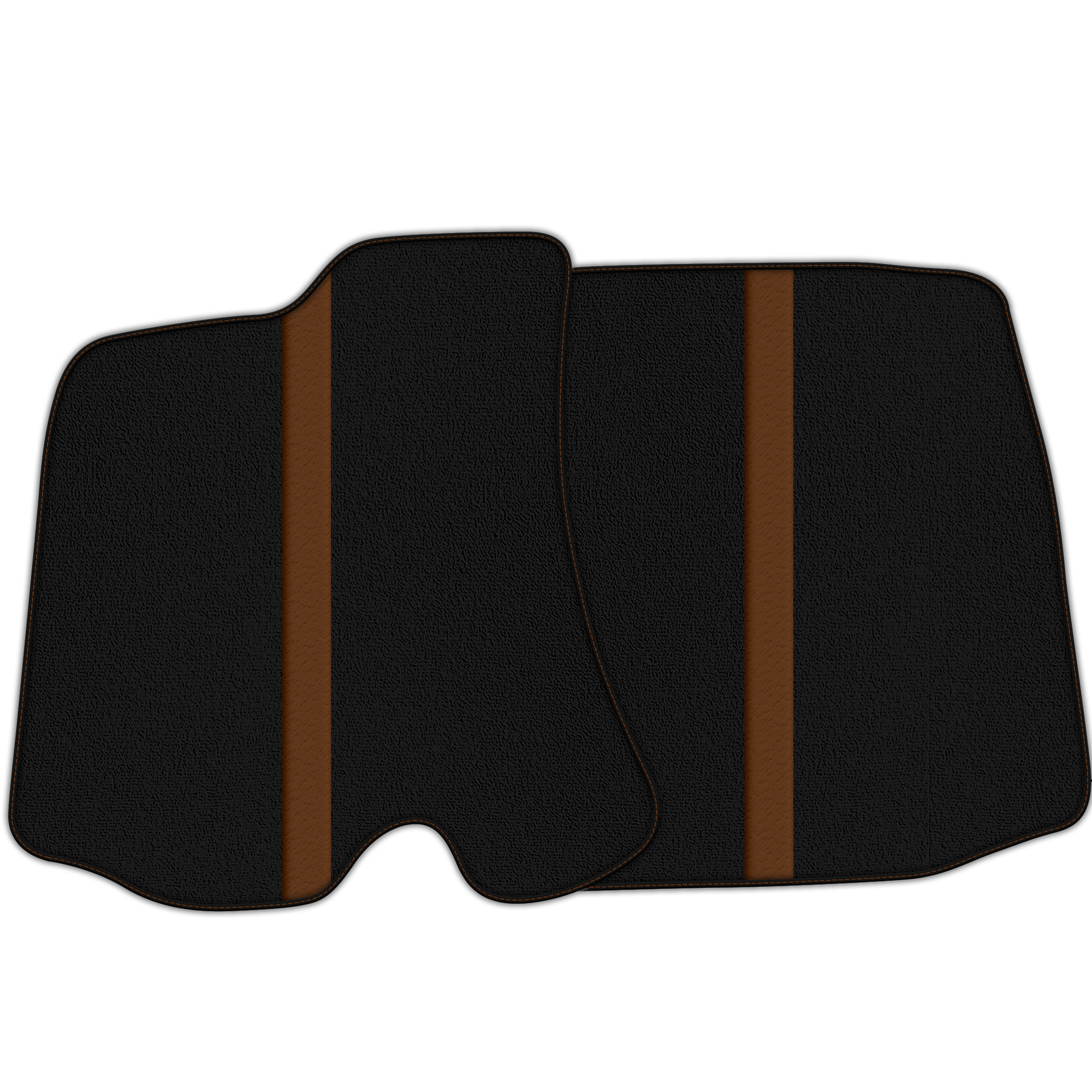 Black Floor Mats with Leather Line for Ferrari Portofino (2018-2023) - Various Colors