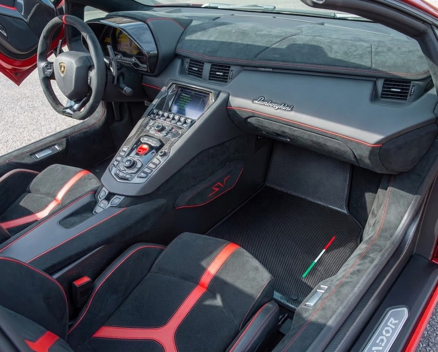 Dostosowywane dywaniki samochodowe dla Lamborghini Aventador Sv z skóry węglowej - edycja limitowana