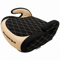 Black Alcantara Backless Car Seat for Kids with Yellow Leather | for Ferrari Purosangue