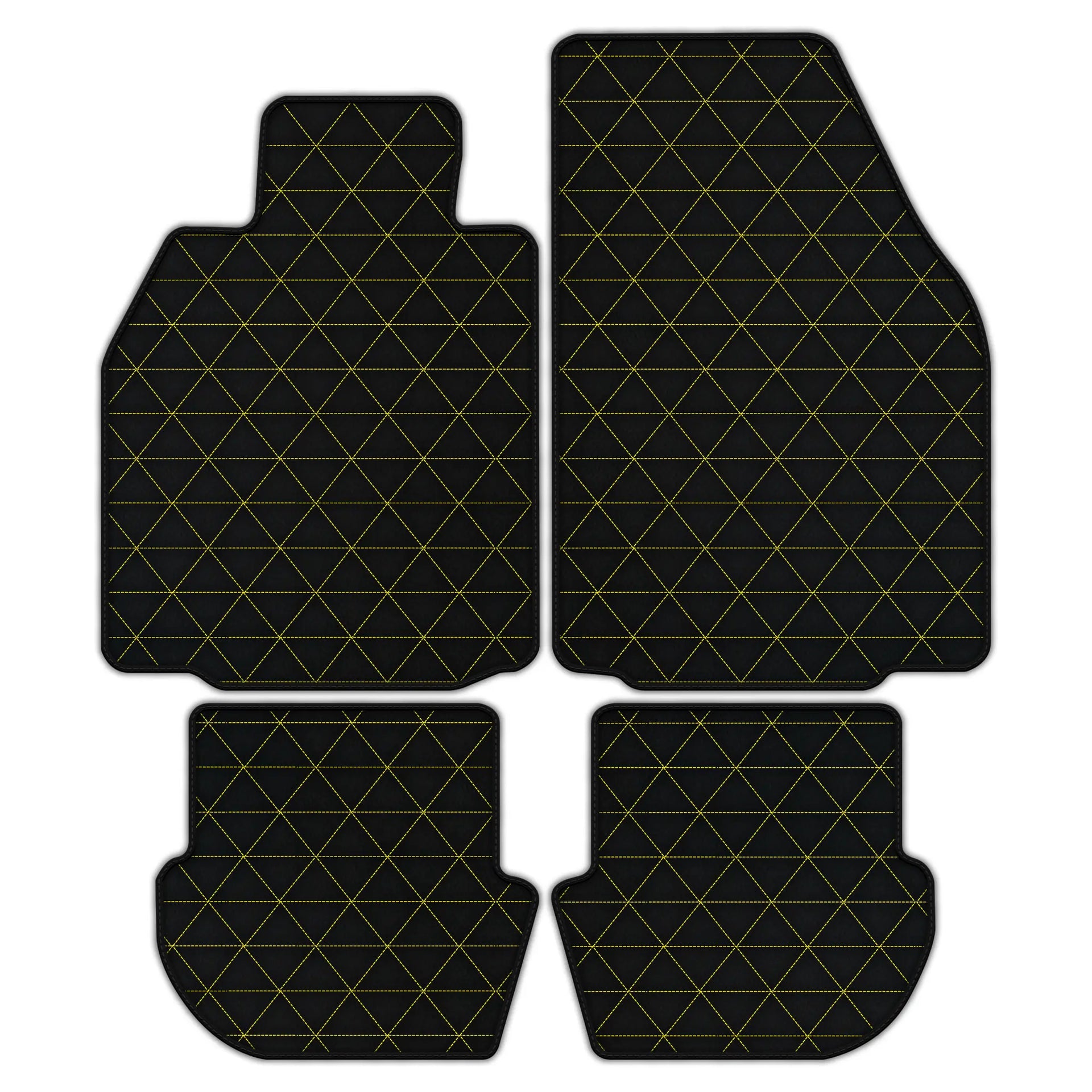 Customizable Leather Floor Mats with Triangle Pattern for Porsche 911 - 997 (2004-2012)