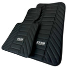 Black Leather Floor Mats for Rolls Royce Black Badge Wraith ER56 Design - AutoWin