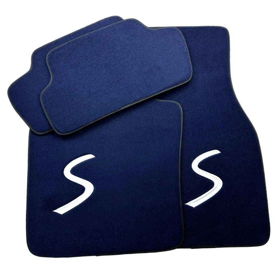 Dark Blue Floor Mats for Mini Cabrio F57 Convertible (2016-2023) - AutoWin