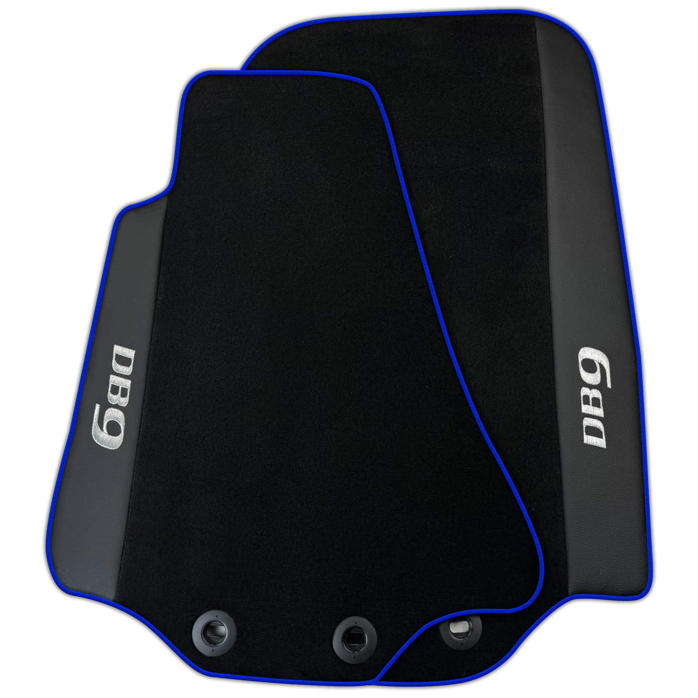 Black Floor Mats for Aston Martin DB9 Volante (2004-2016) Convertible with Leather