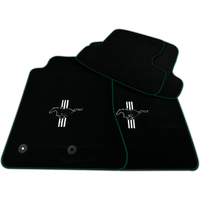 Black Floor Mats For Ford Mustang VI (2015-2023) with Pony | Various Trim Colors